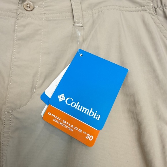 Columbia PFG Womens Convertible Pants Size Large Beige Straight Leg Lightweight - Picture 2 of 9